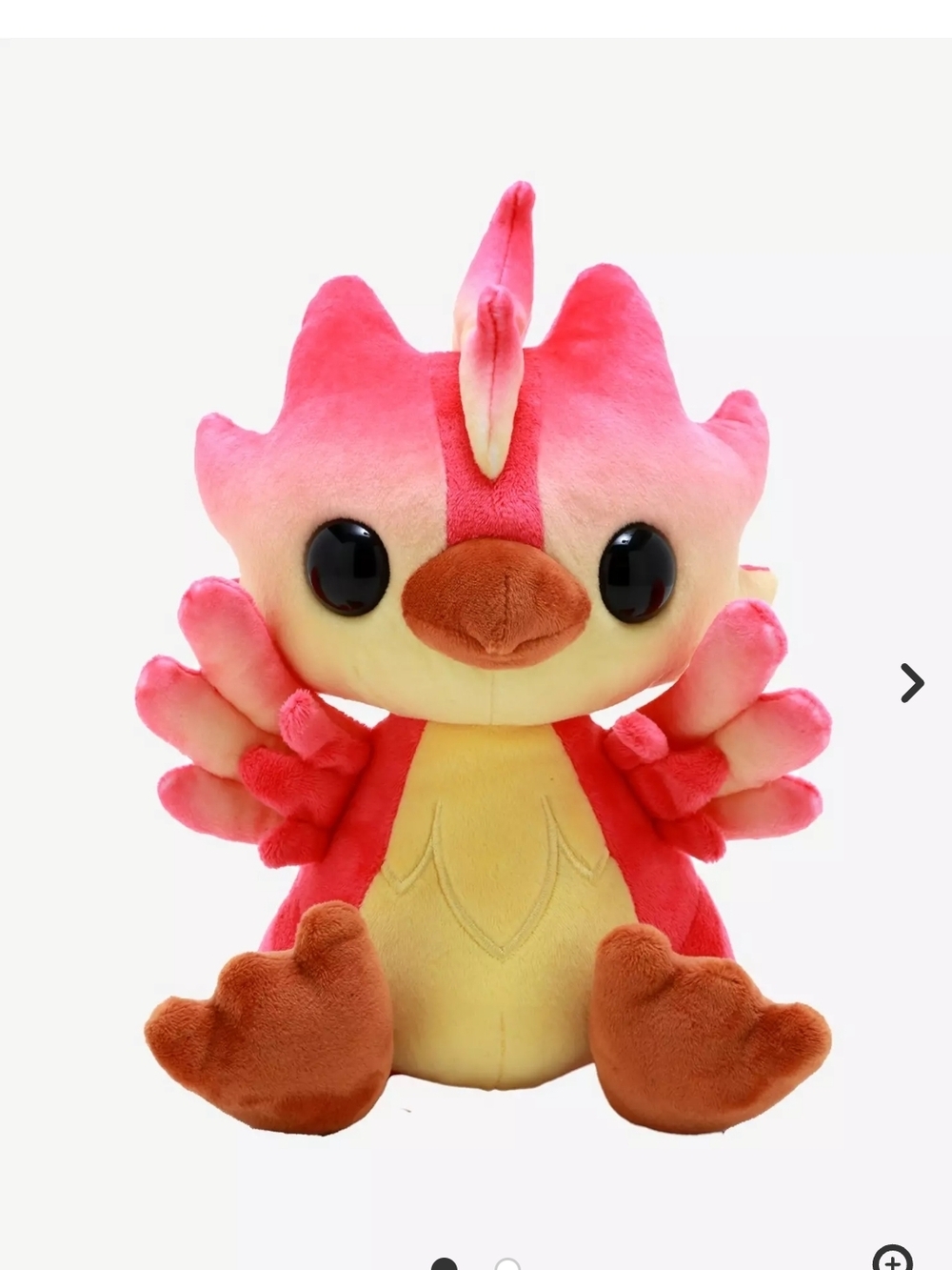 Plush Pink and Yellow Fantasy Bird Stuffed Animal